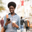 Black Africa lady enjoying unlimited internet